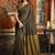 Coffee brown cotton blend saree with contrast pallu & unstiched blouse piece