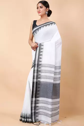 Woven design ethnic motifs pure cotton saree