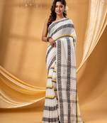 Woven design pure cotton taant saree