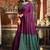 Magenta cotton blend saree with contrast pallu & unstiched blouse piece
