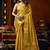 Mustard tissue silk blend saree with cow butta weaving work