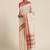 Beige art silk striped bagru saree