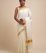Zari cotton kasavu saree