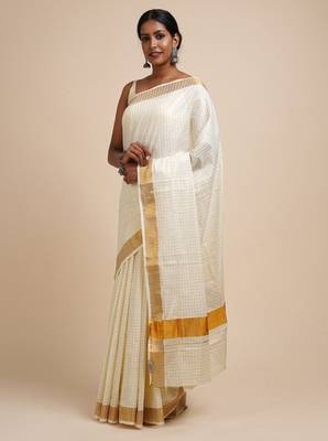 Zari cotton kasavu saree 2
