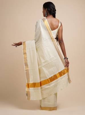 Zari cotton kasavu saree 3