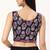 Black cotton sanganeri printed non padded blouse