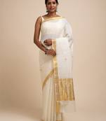 Zari cotton kasavu saree