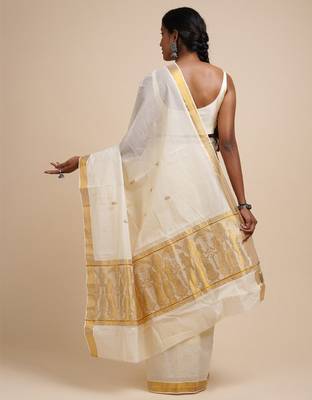 Zari cotton kasavu saree 3