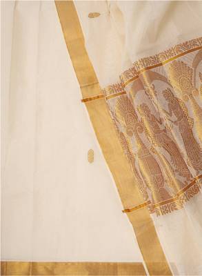 Zari cotton kasavu saree 4