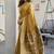 Mustard cotton blend jacquard saree with traditional paithani pallu