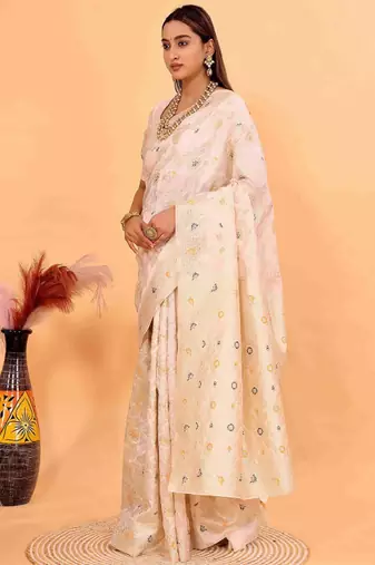 Ethnic motifs zari silk cotton kanjeevaram saree