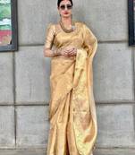 Embellished zari tissue designer kanjeevaram saree