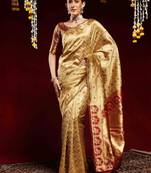 Ethnic motifs zari  kanjeevaram saree