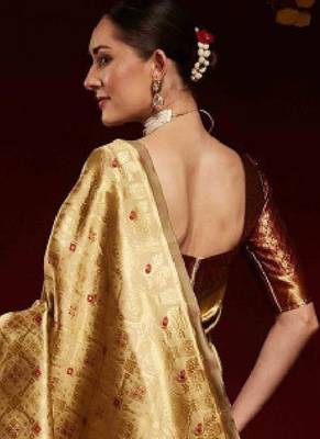 Ethnic motifs zari  kanjeevaram saree 3