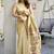 Beige cotton blend jacquard saree with traditional paithani pallu