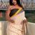 Floral printed pure cotton bagru saree