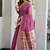 Onion pink cotton blend jacquard saree with traditional paithani pallu