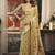 Beige kota silk blend paithani saree with meenakari floral bootis