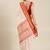 White & red checked zari silk cotton saree