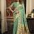 Turquoise kota silk blend paithani saree with meenakari floral bootis