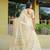 Cream-coloured zari detailed silk cotton saree