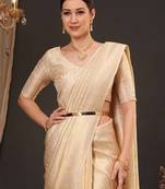 Woven design zari silk blend kanjeevaram saree