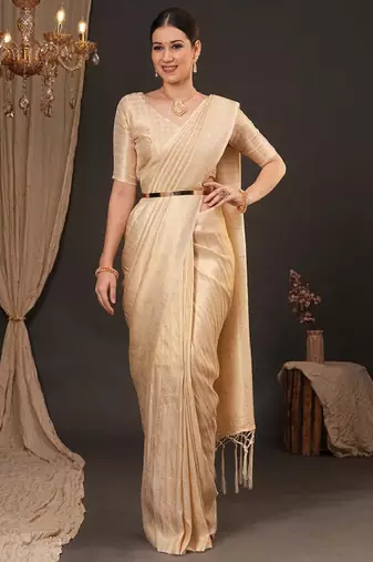 Woven design zari silk blend kanjeevaram saree