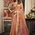 Peach cotton blend saree with meenakari work and unstiched blouse
