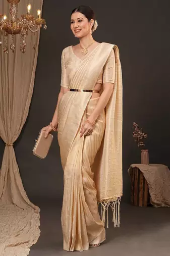 Woven design zari silk blend kanjeevaram saree