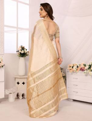 Solid woven design zari kanjeevaram saree 3