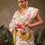 Onam special floral printed kasavu silk saree