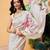 Floral printed zari ready to wear kasavu saree
