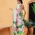 Floral printed zari ready to wear kasavu saree