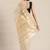 Cream-coloured & golden  striped zari silk cotton solid saree