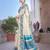 Abstract printed mysore silk saree