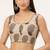 White cotton sanganeri printed non padded blouse