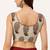 White cotton sanganeri printed non padded blouse