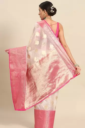 Ethnic motifs zari kasauv saree