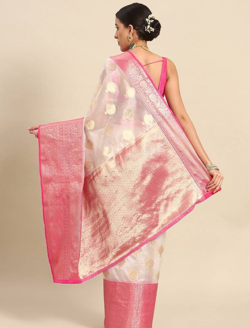 Ethnic motifs zari kasauv saree