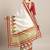 Off-white & maroon solid kasavu saree