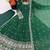  green georgette embroidered anarkali suit with dupatta and pant