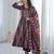  wine festive anarkali suit set