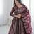  wine festive anarkali suit set