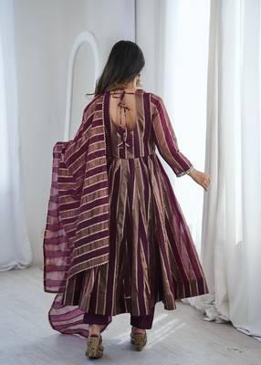  wine festive anarkali suit set 3