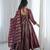  wine festive anarkali suit set