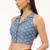 Grey cotton sanganeri printed non padded blouse