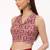 Pink cotton sanganeri printed non padded blouse