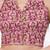 Pink cotton sanganeri printed non padded blouse