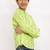 cotton full sleeves printed  short kurta - lime green