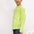 cotton full sleeves printed  short kurta - lime green